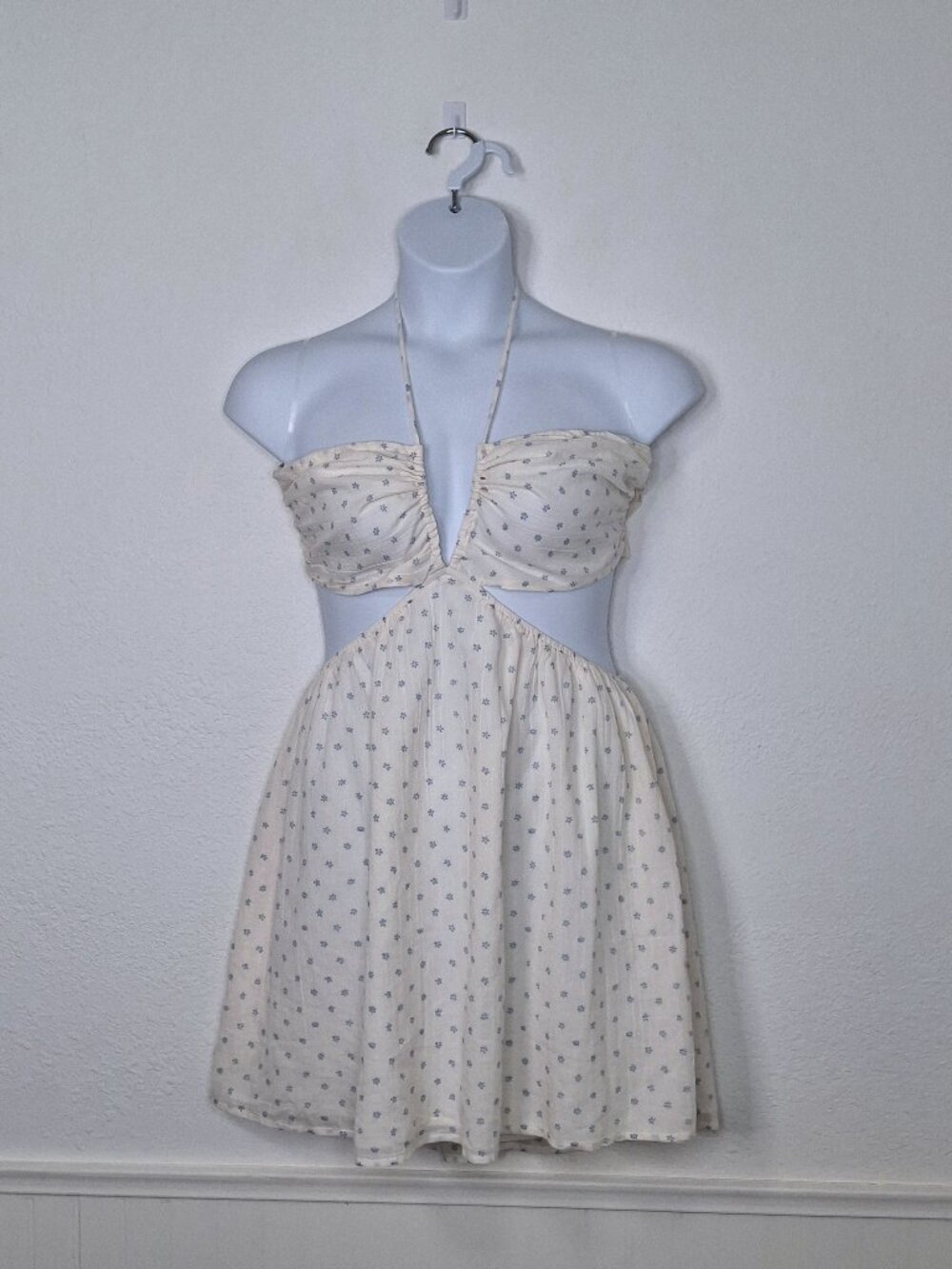 American Eagle Floral Cutout Dress Sz XL 100% Cotton Cottagecore Coquette NWT